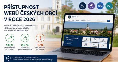 Přístupnost webů českých obcí: Většina obstála, stovky samospráv ale stále neplní zákonné požadavky
